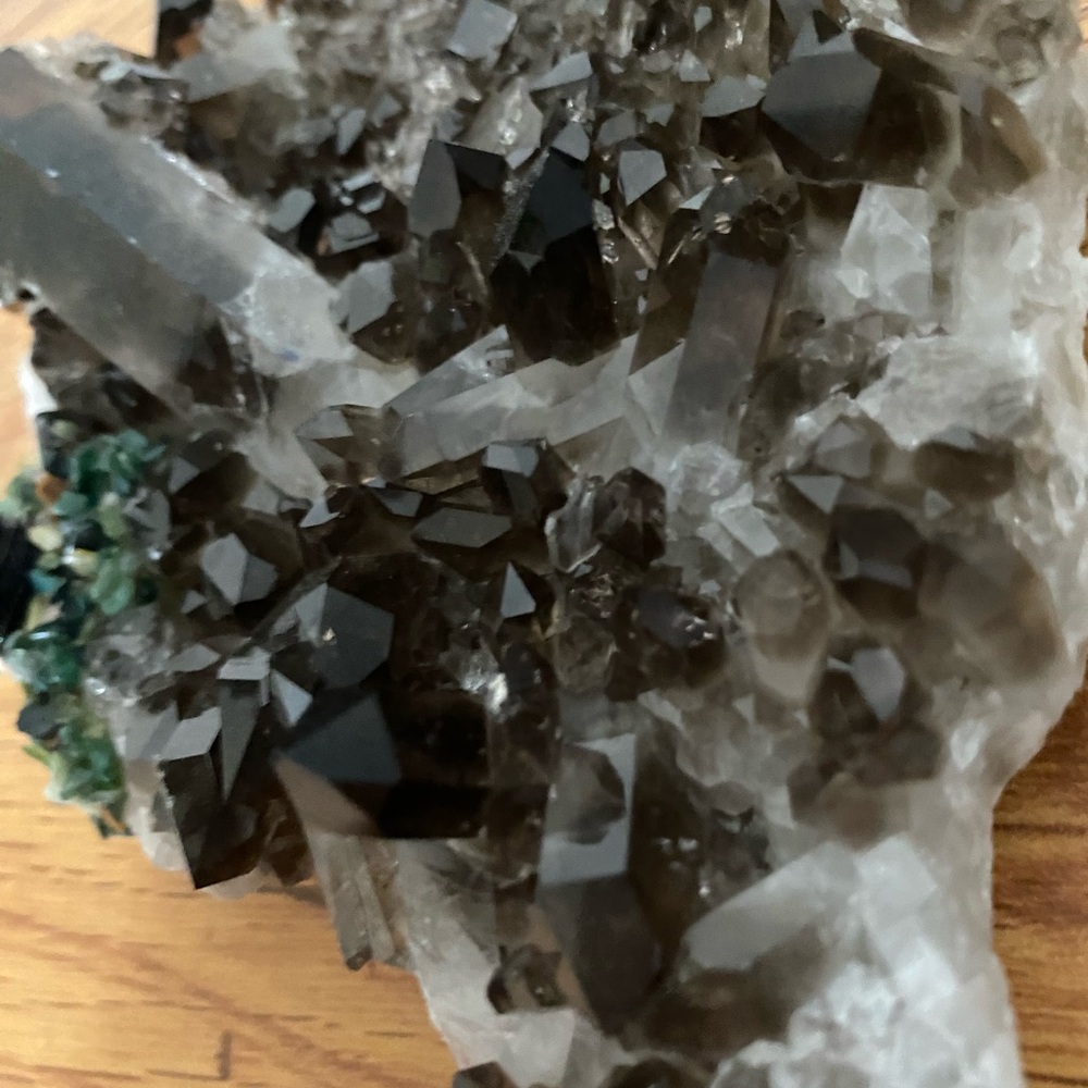 Wire Gemstone Tree on Smokey Quartz Cluster